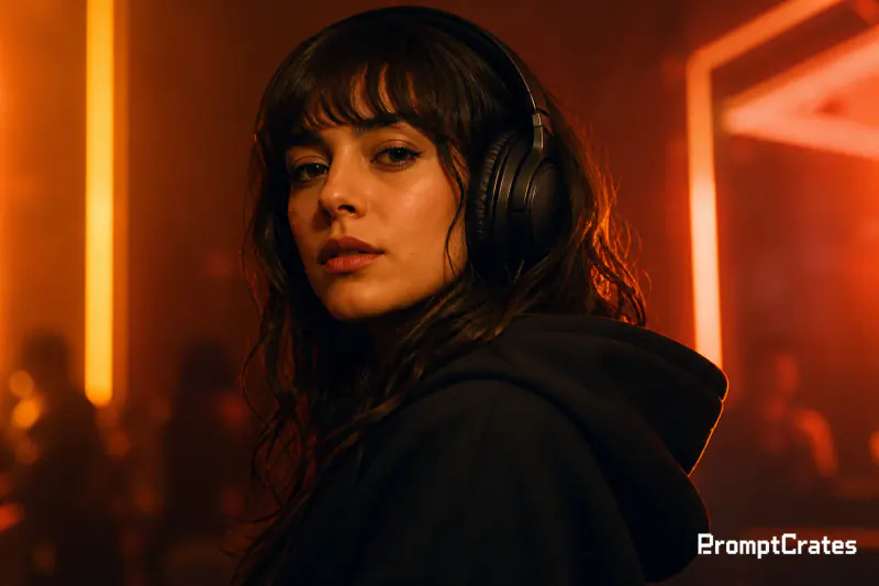 Amber Neon Headphones