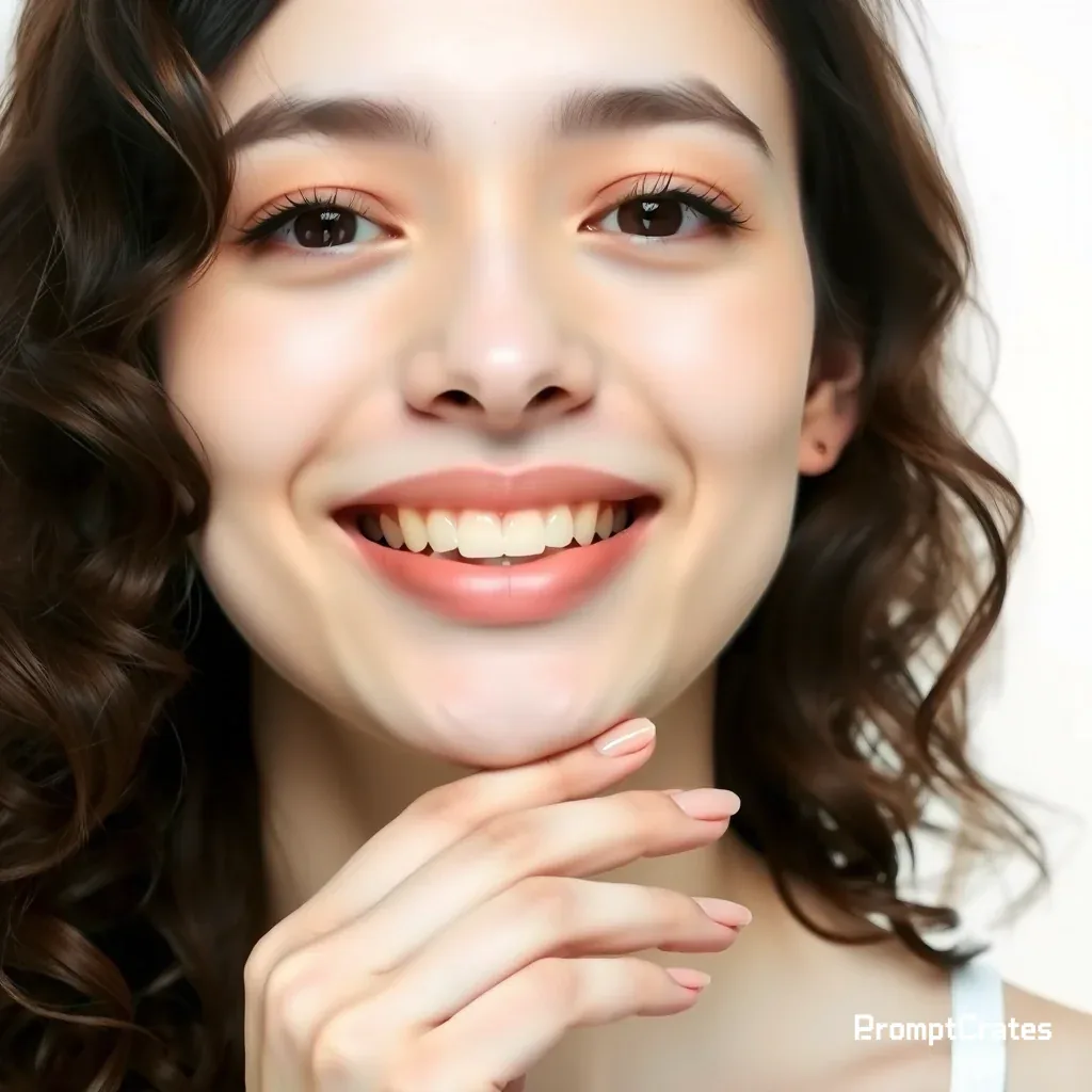 Bangs Pink Lip Studio Smile