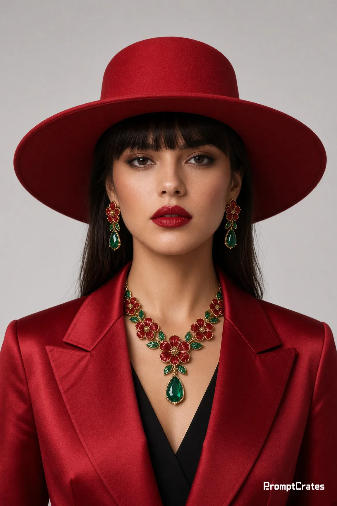 Bangs Red Hat Couture