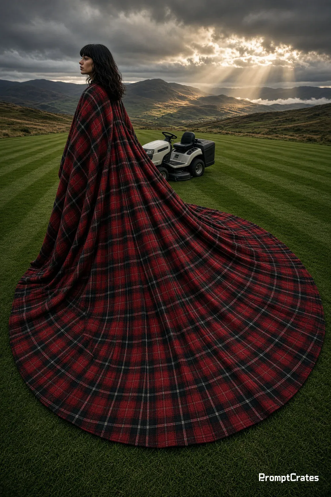 Bangs Tartan Meadow Gown
