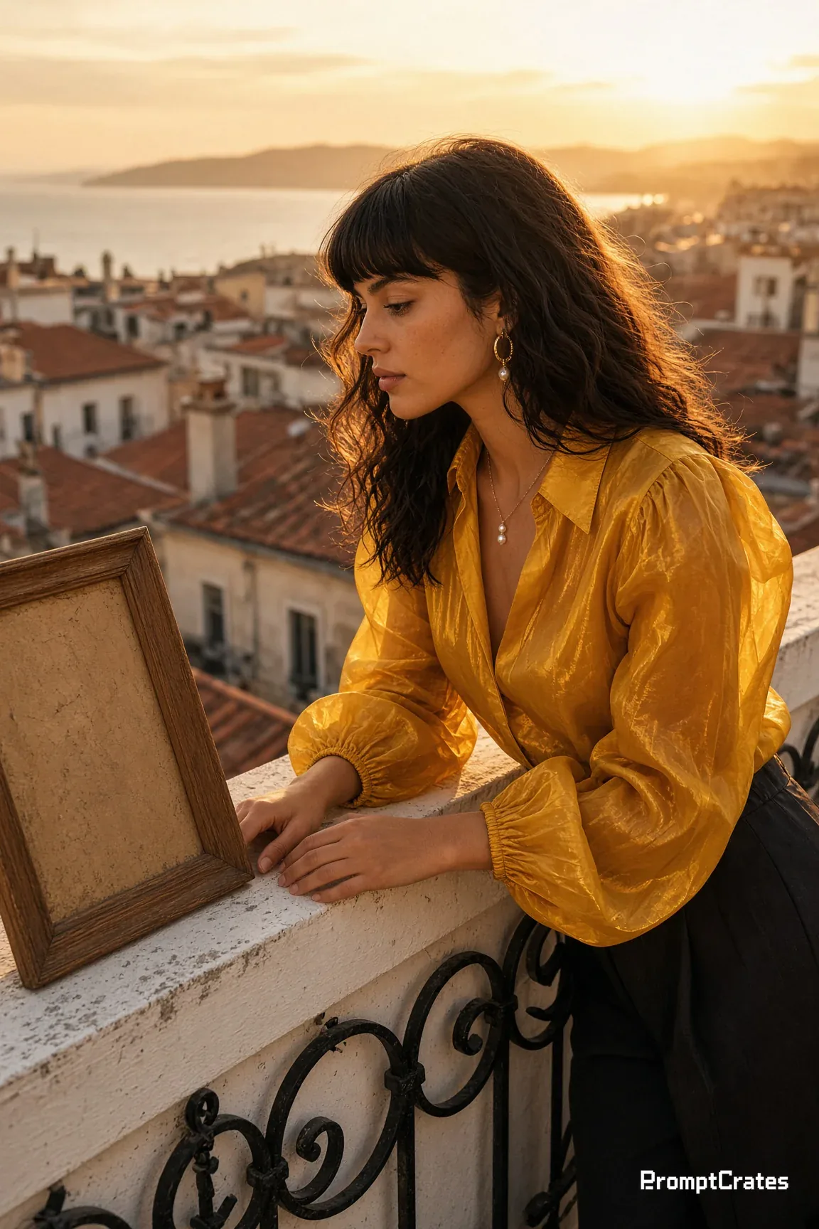 Bangs Yellow Silk Rooftop