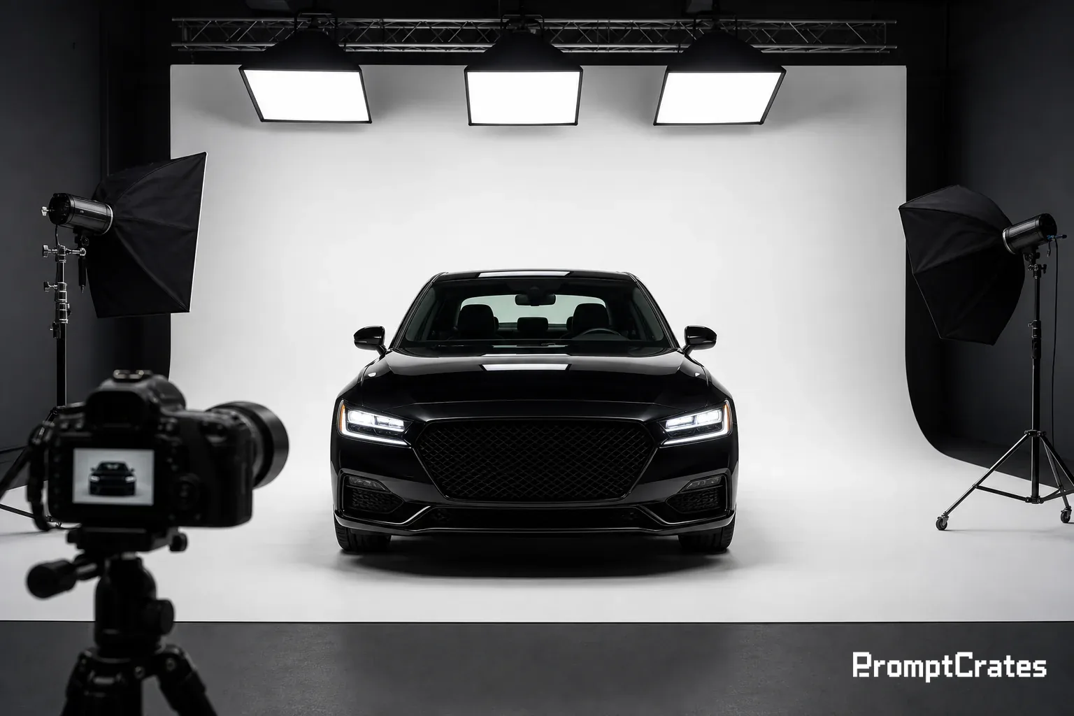 Black Sedan White Cyclorama