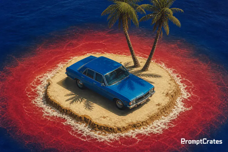 Blue Sedan Crimson Island