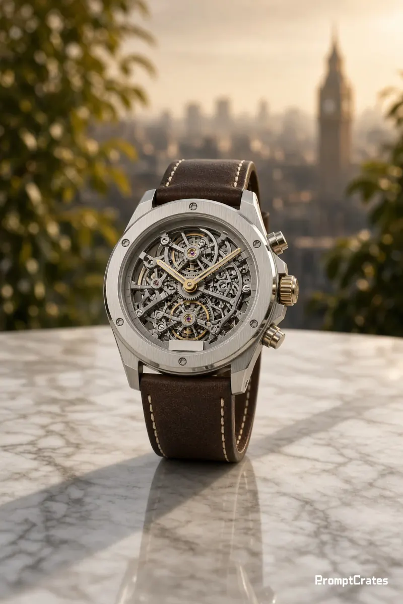 Bram Skeleton Watch Marble