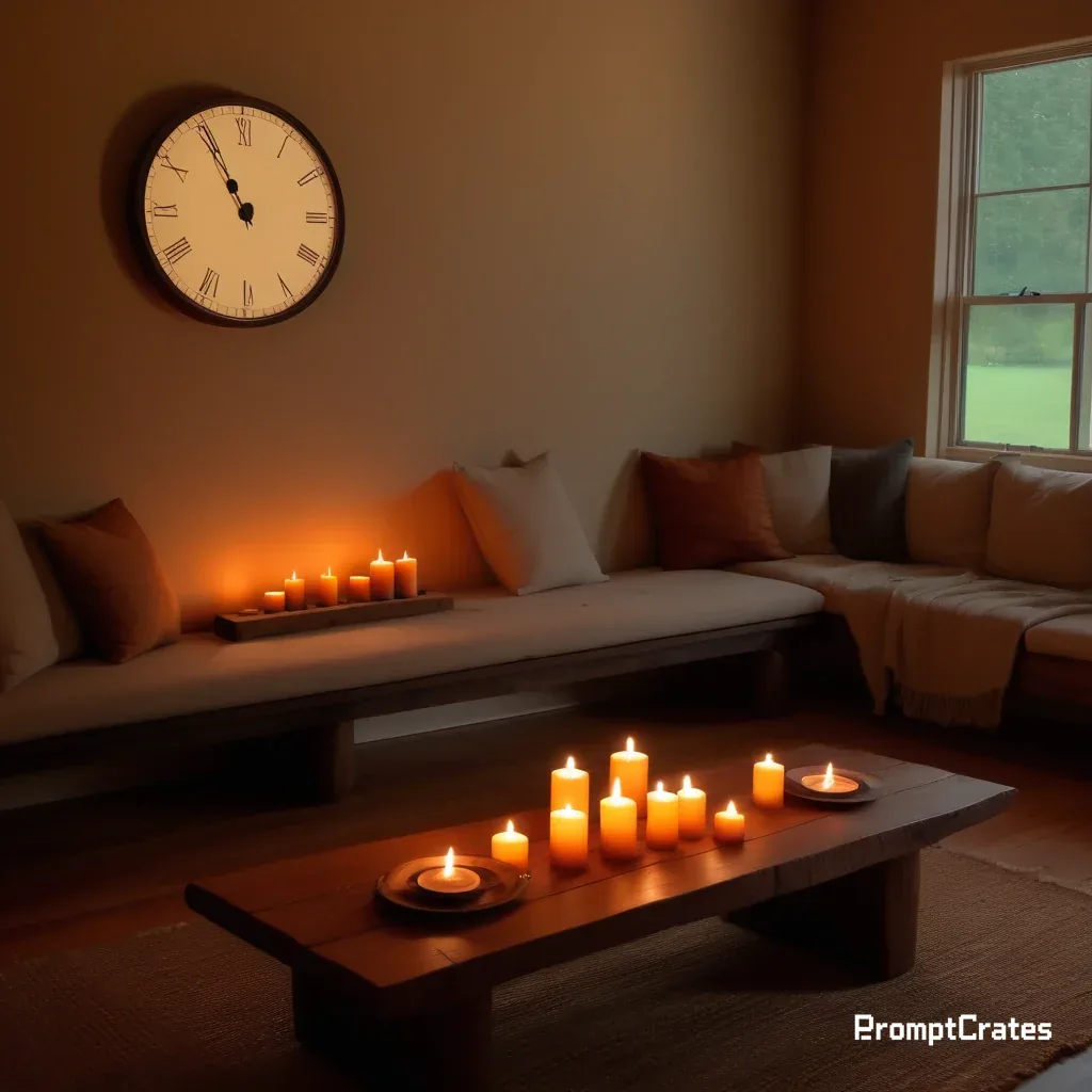 Candlelit Cottage Living Room