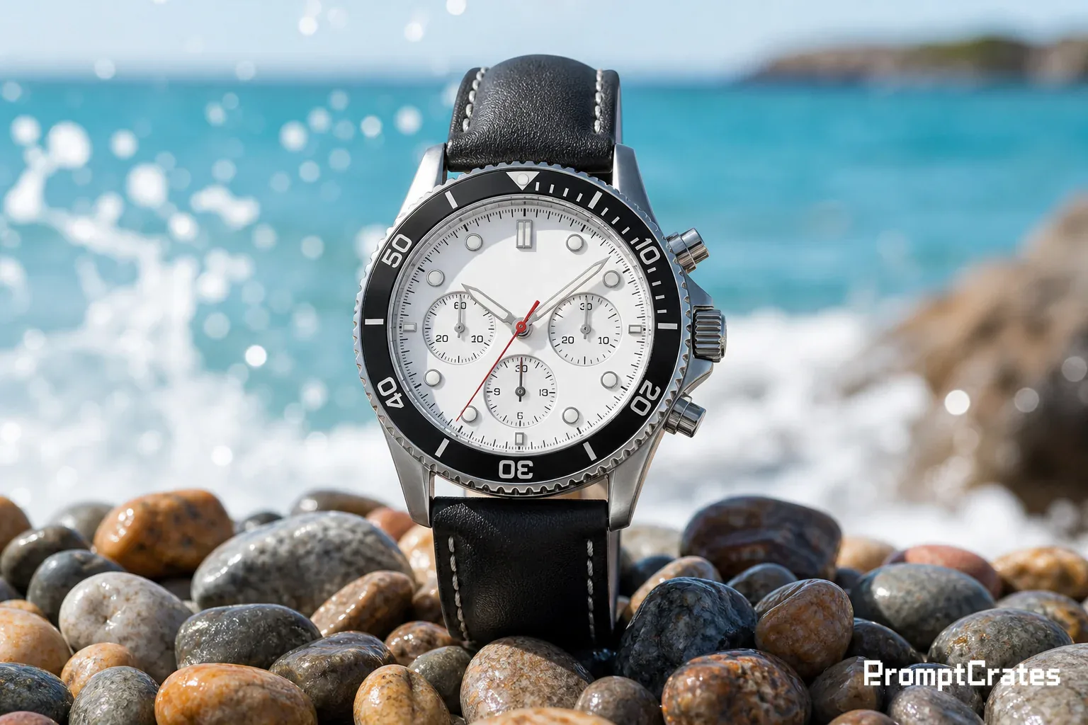 Chrono Watch Wet Pebbles