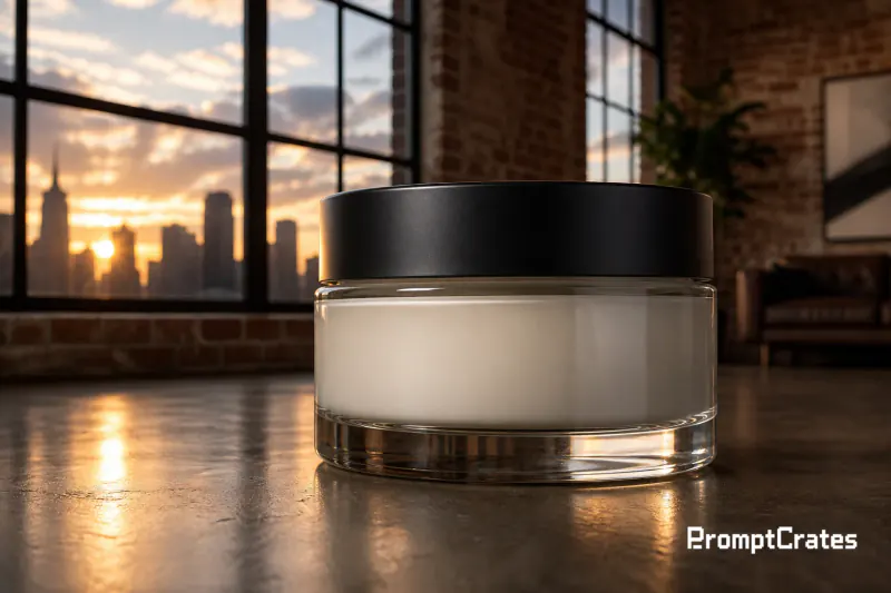Cream Jar in a Sunset Loft