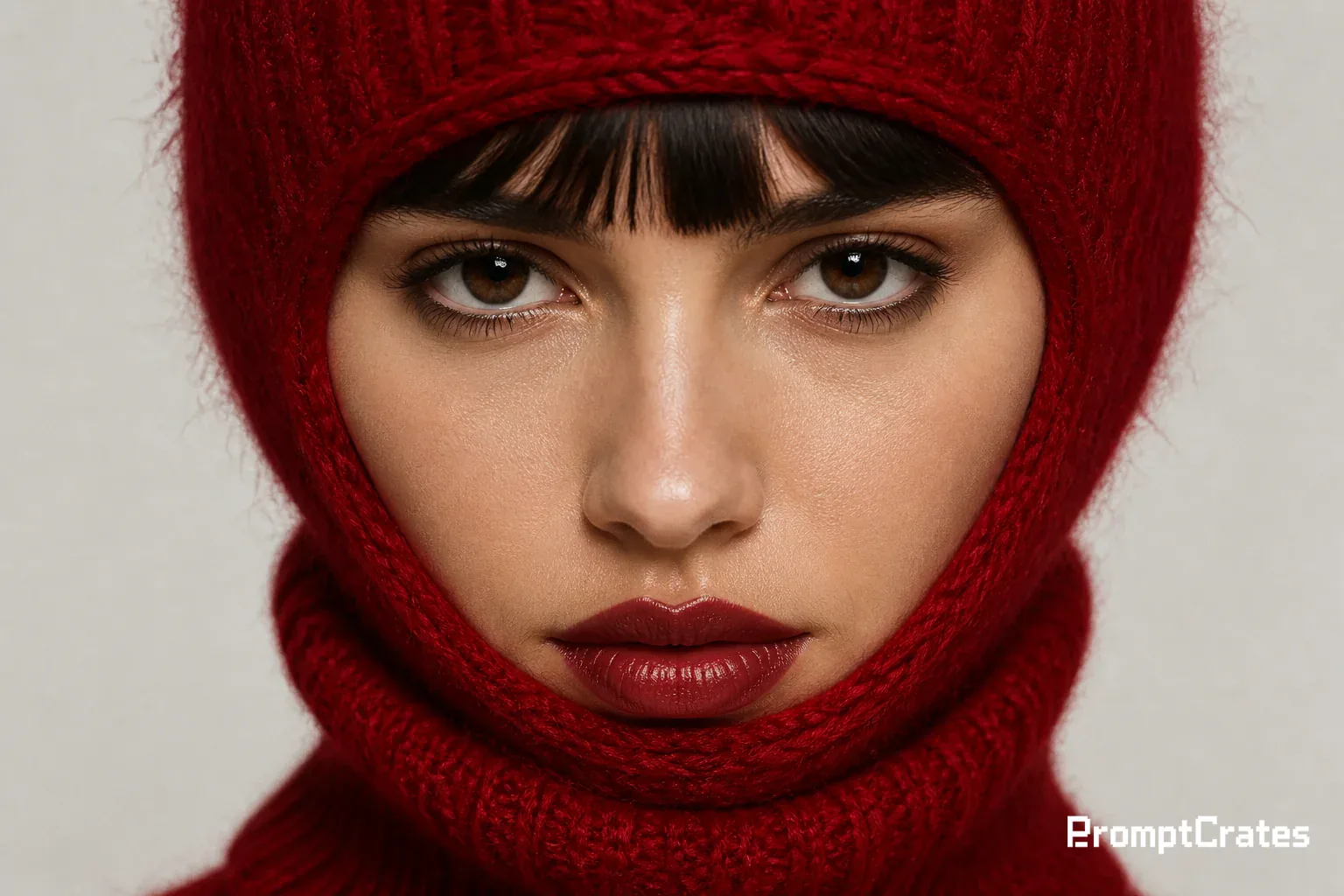 Crimson Knit Balaclava