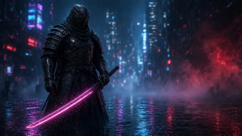 Cyberpunk Samurai Live Portrait