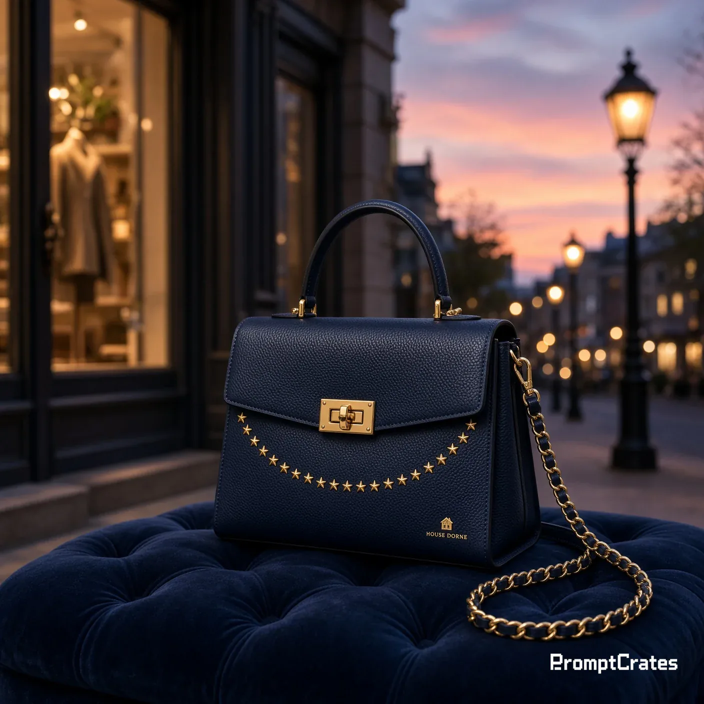 Dorne Navy Star Handbag