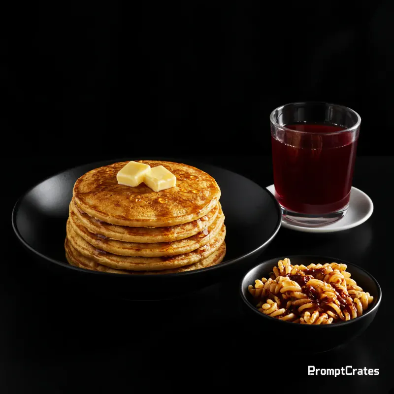 Embern Black Plate Pancake Stack
