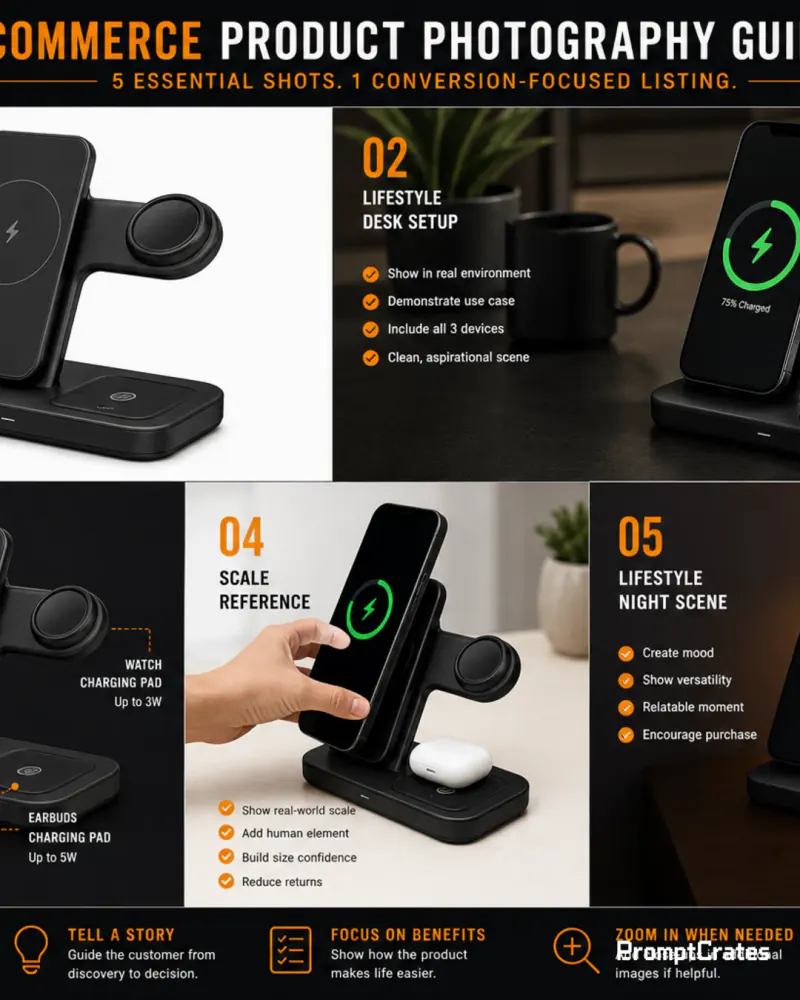 Five-Shot Ecommerce Photo Guide