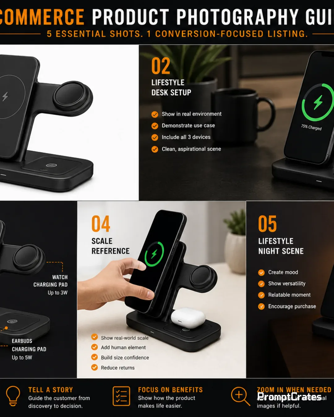 Five-Shot Ecommerce Photo Guide