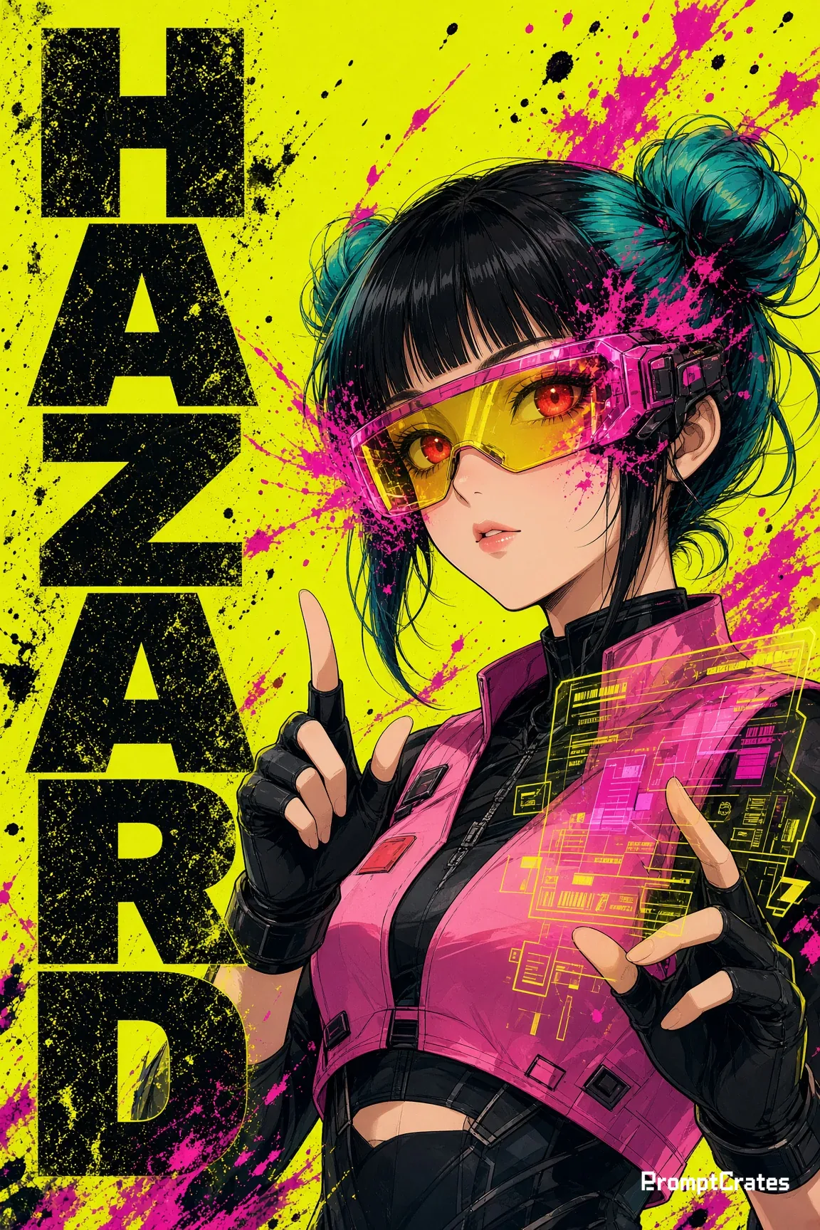 Hazard Visor Type Poster