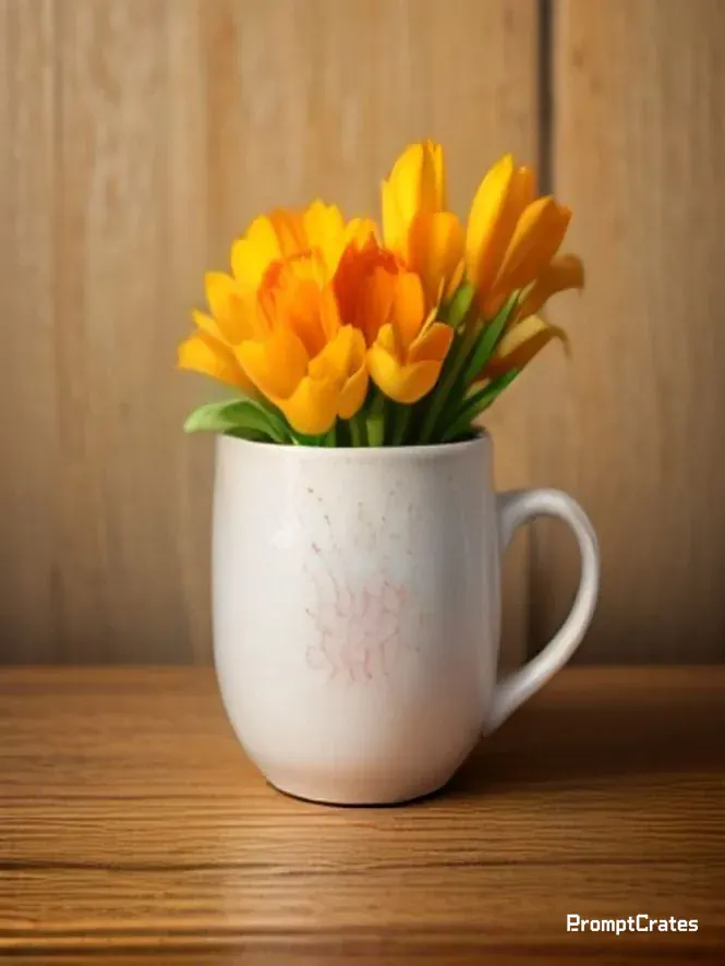 Impasto Floral Ceramic Mug