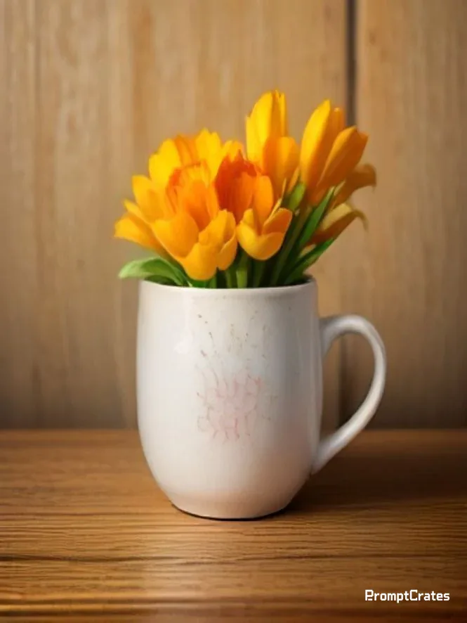 Impasto Floral Ceramic Mug