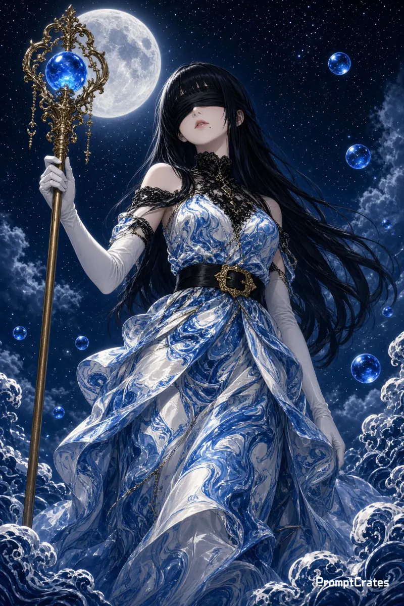 Kiri Marble Staff Moon