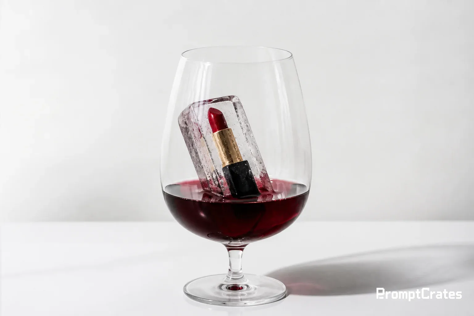 Lipstick Frozen in Wine