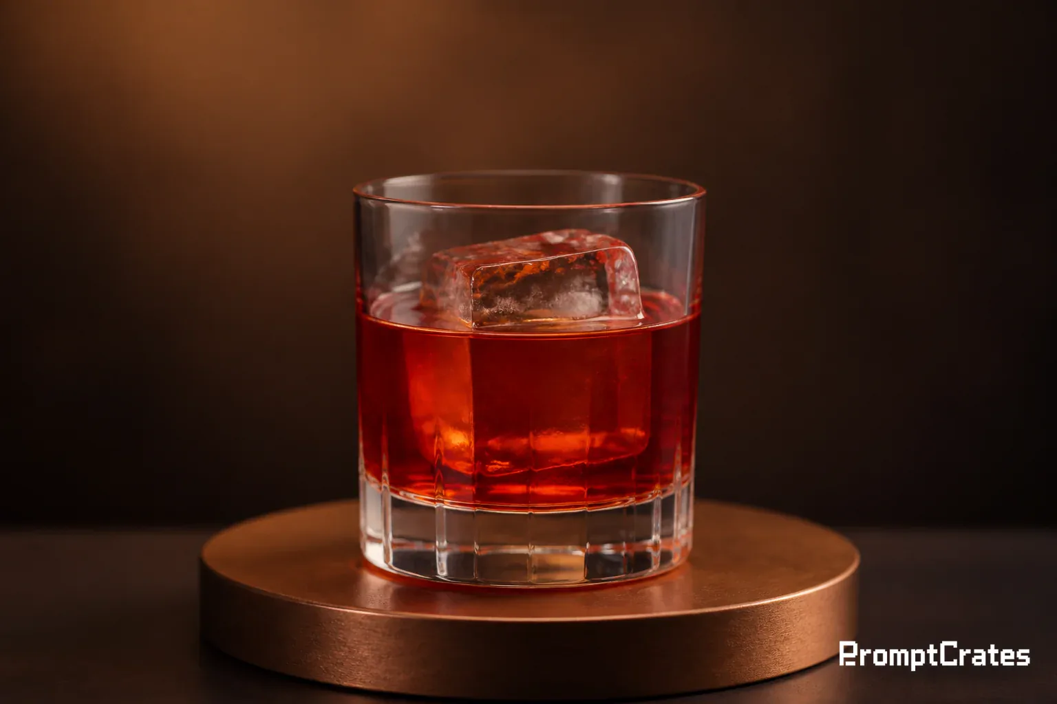 Negroni on a Copper Disc