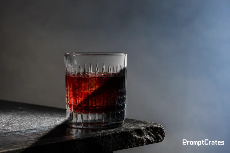 Negroni on a Slate Edge