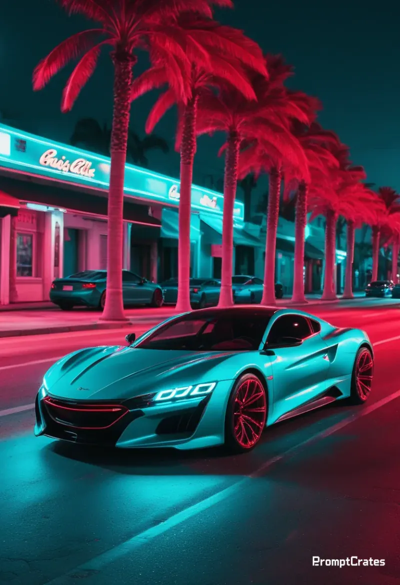 Neon City Concept Coupe