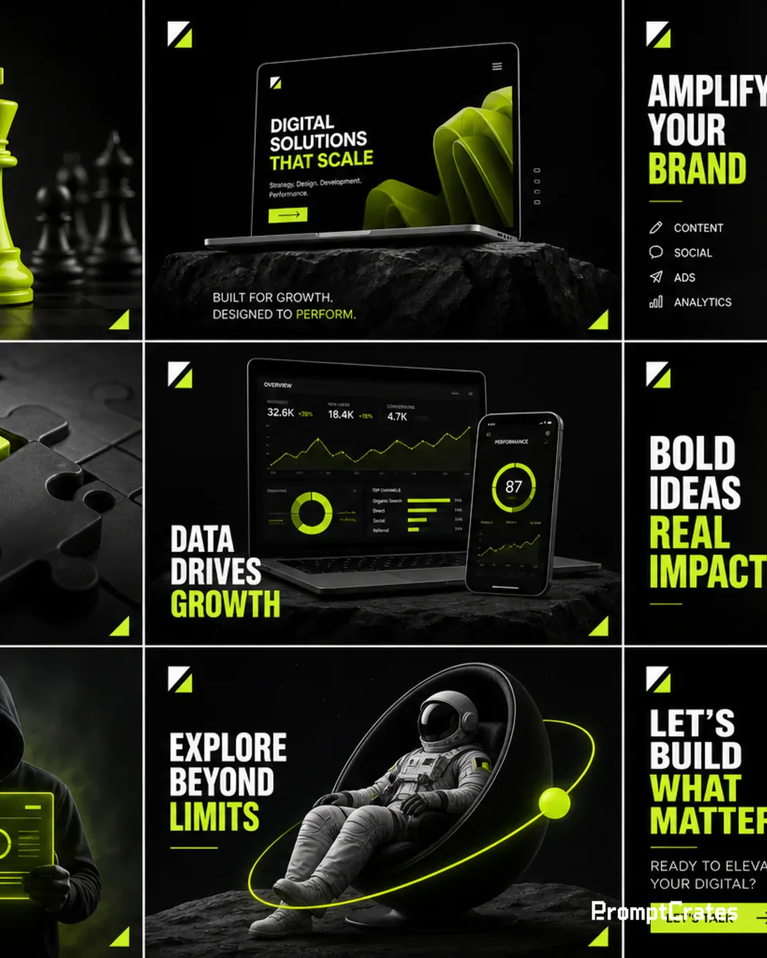 Neon Lime Agency Story Kit