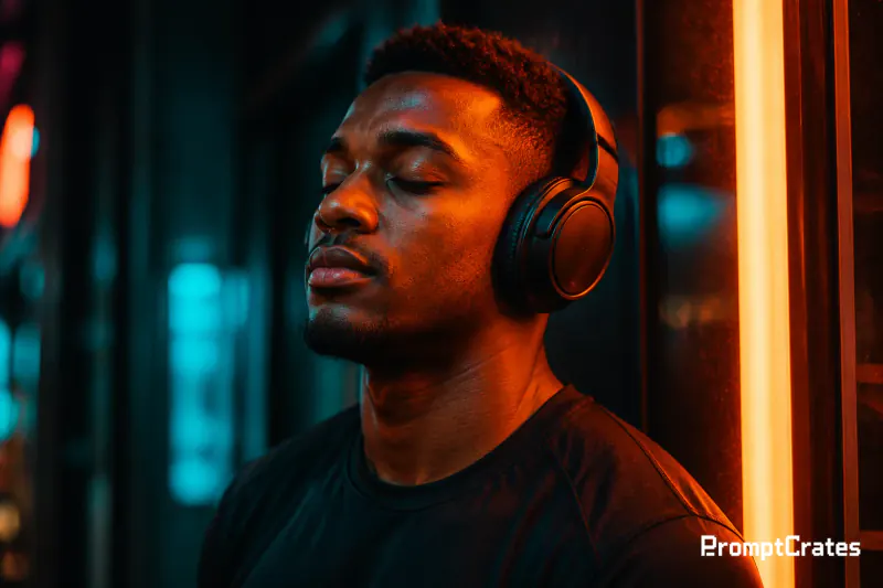 Neon Noir Headphones