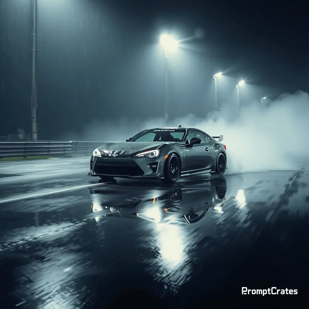 Night Rain Track Drift
