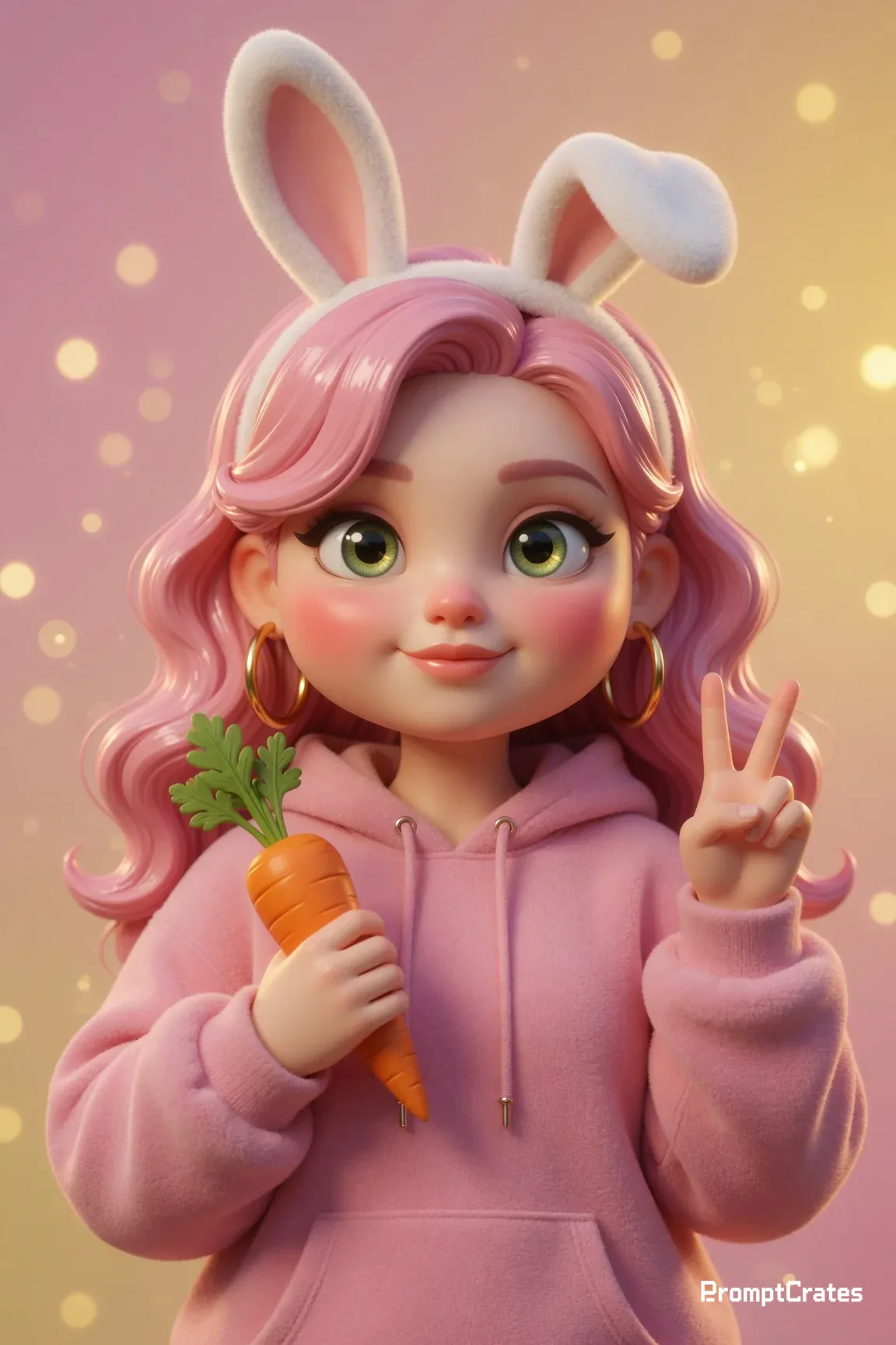 Nomi Bunny Hoodie Carrot