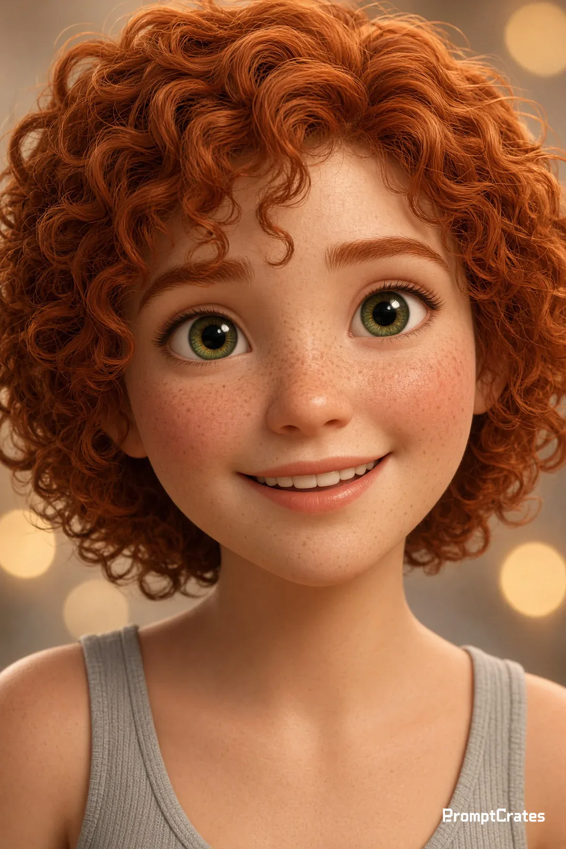 Nomi Orange Curl Portrait