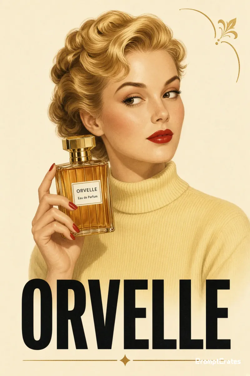 Orvelle Vintage Perfume Poster