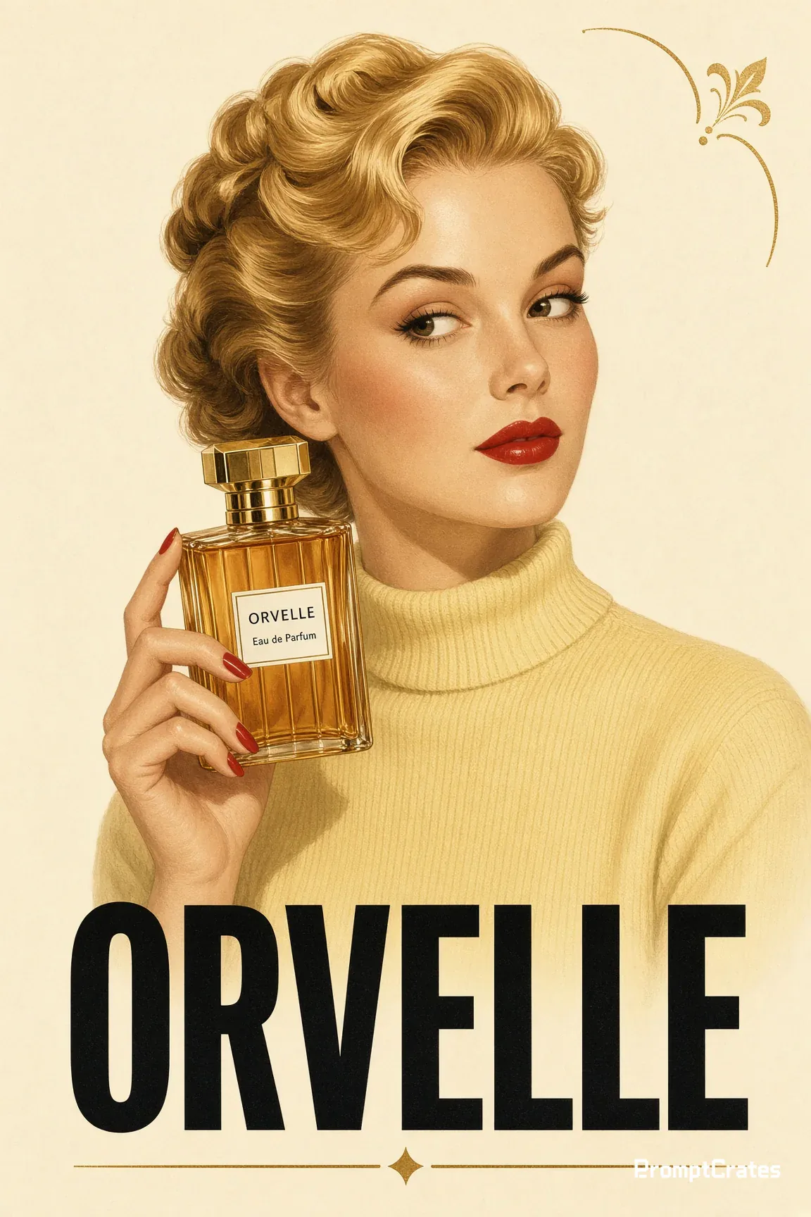 Orvelle Vintage Perfume Poster