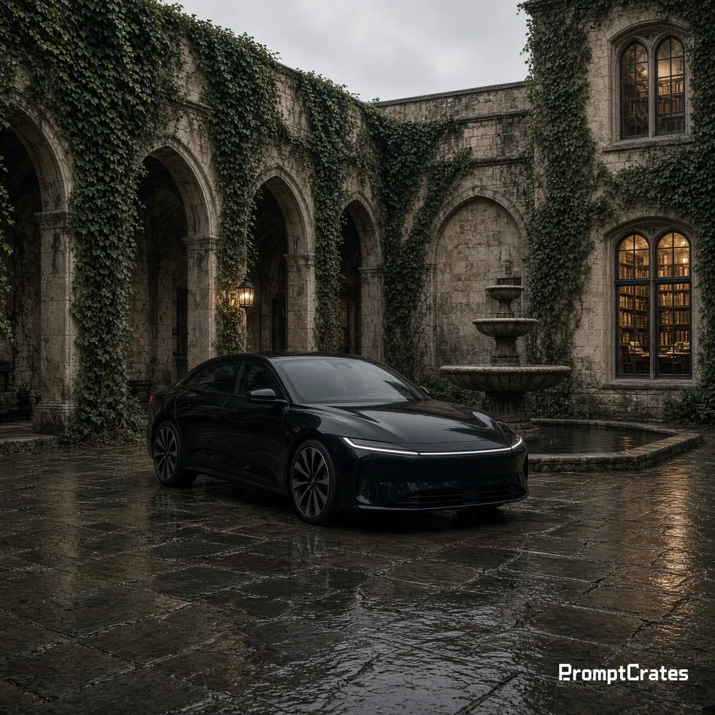 Quill Library Courtyard Sedan
