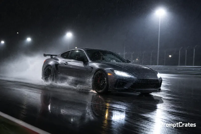 Rain Night Track Drift
