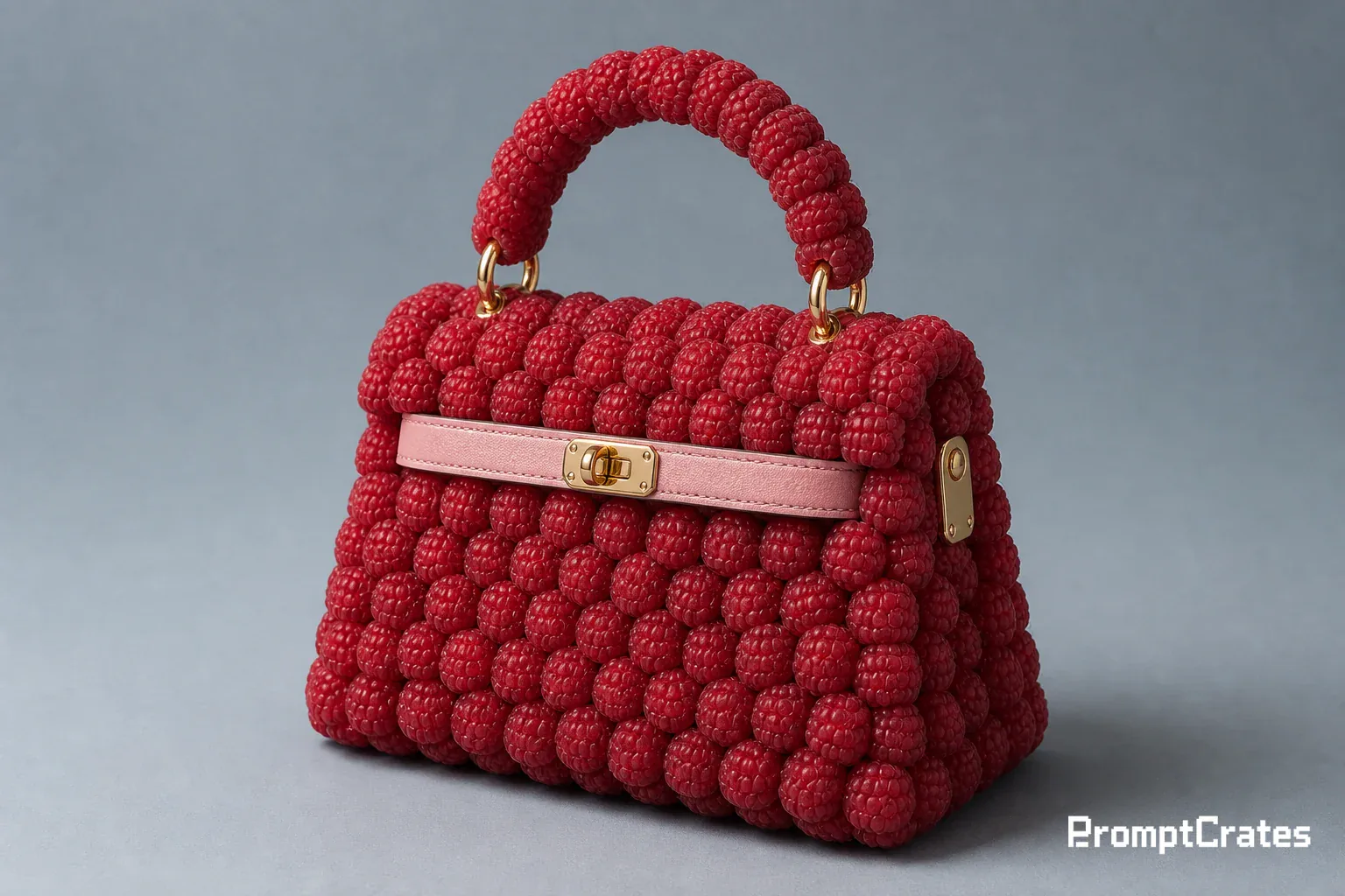 Raspberry Top-Handle Bag