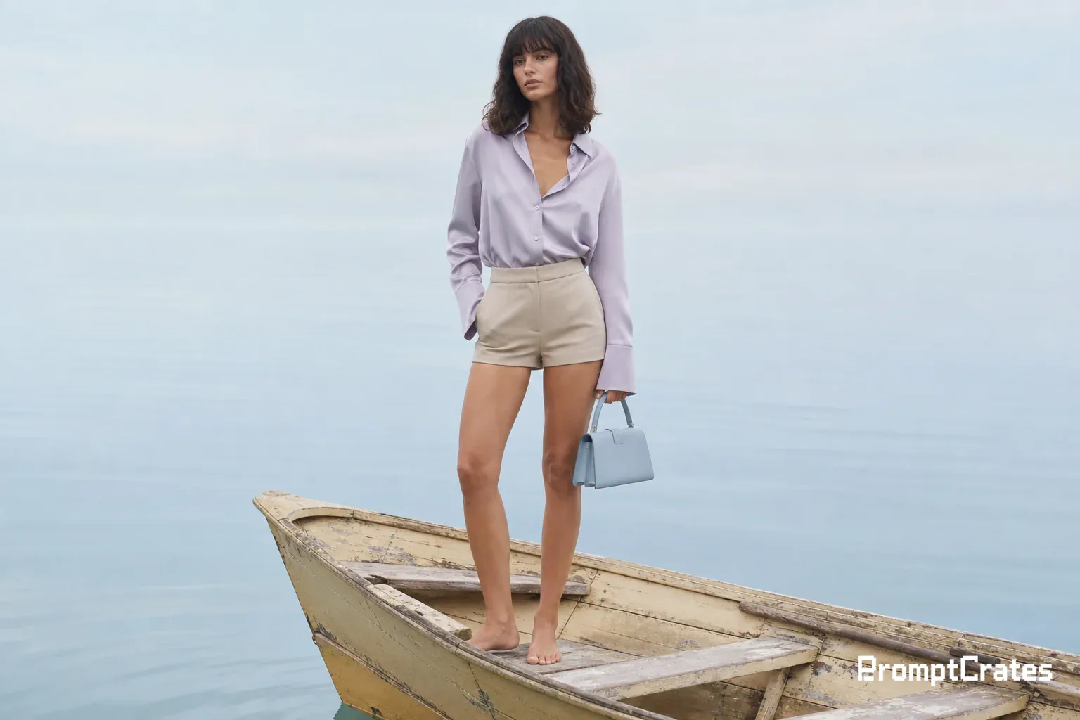 Lilac Silk Rowboat Editorial