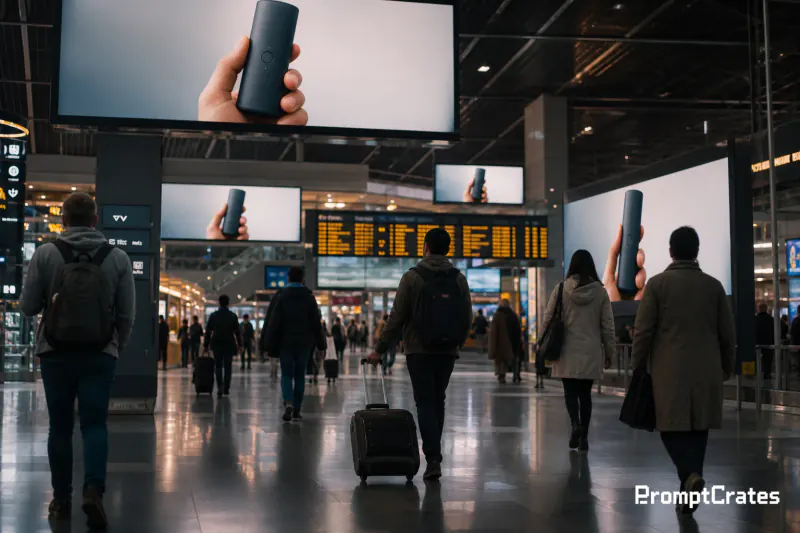 Screens in a Transit Hall