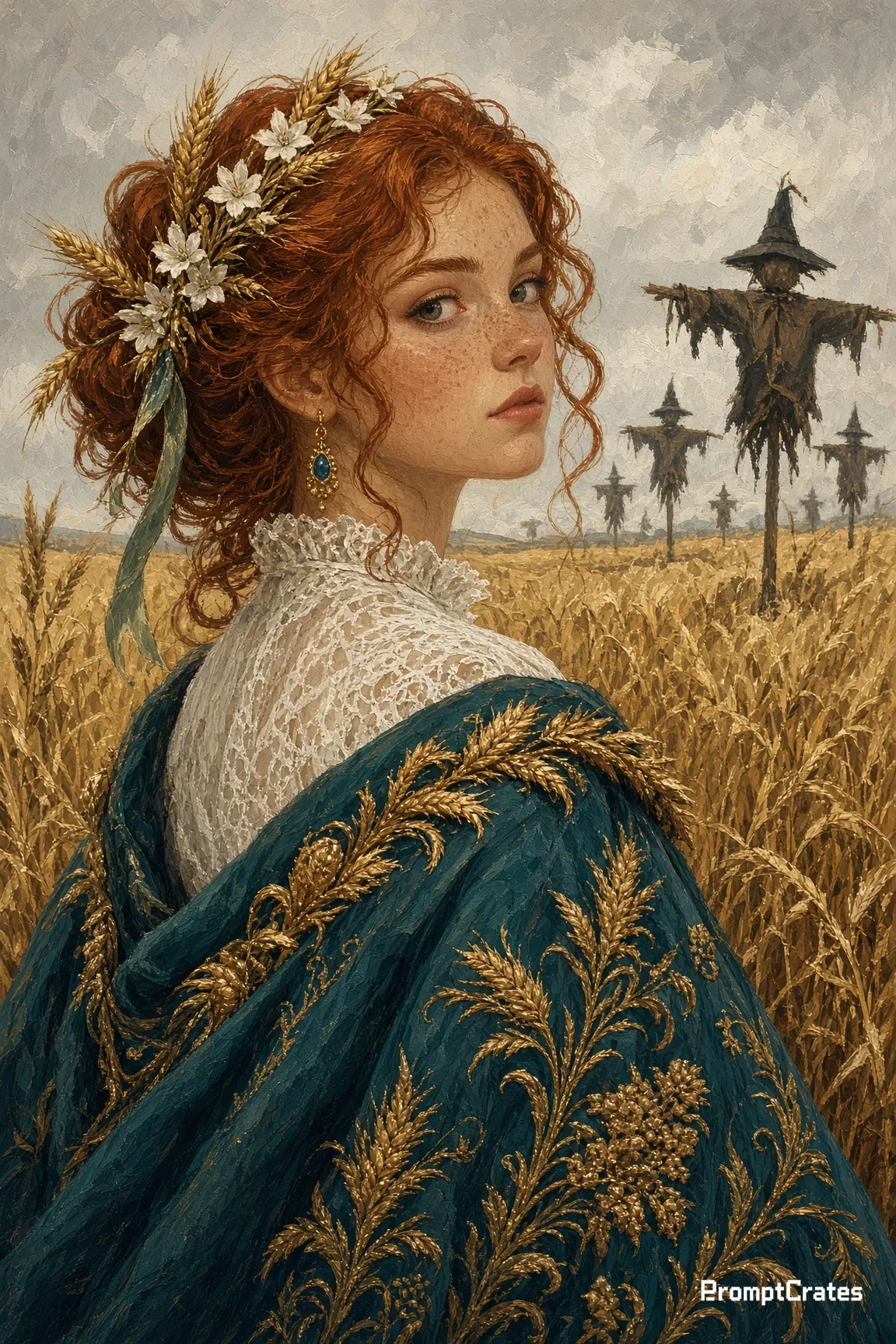 Sible Wheat Teal Cloak