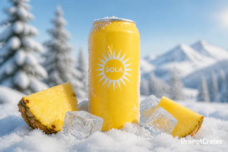 Sola Pineapple in Snow
