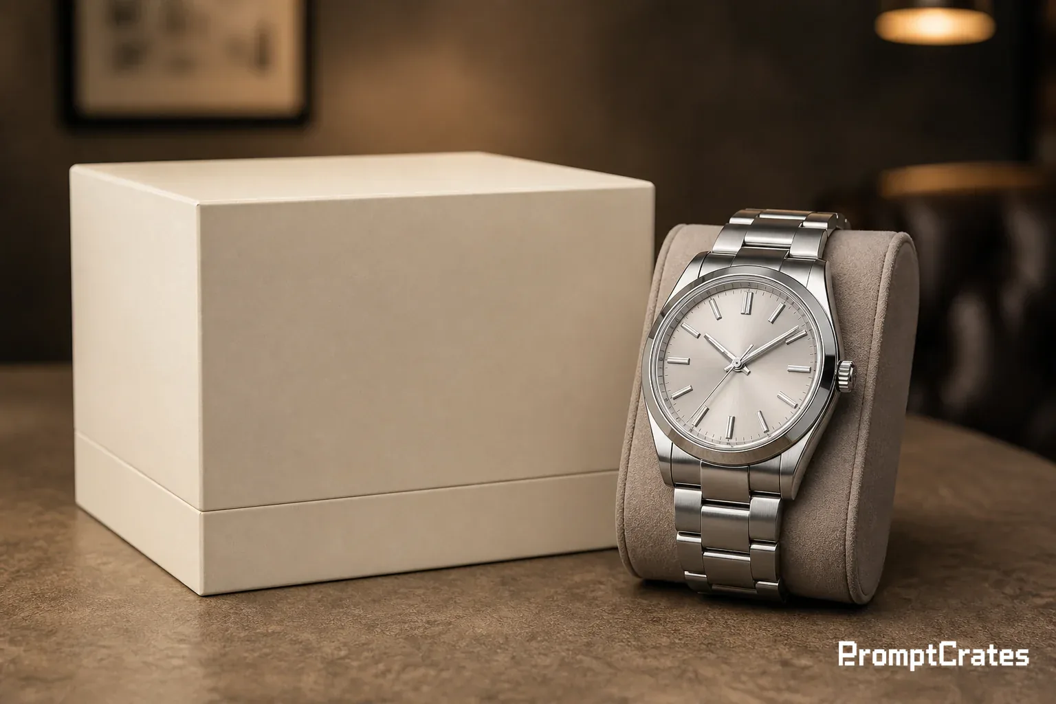 Steel Watch, Cream Box