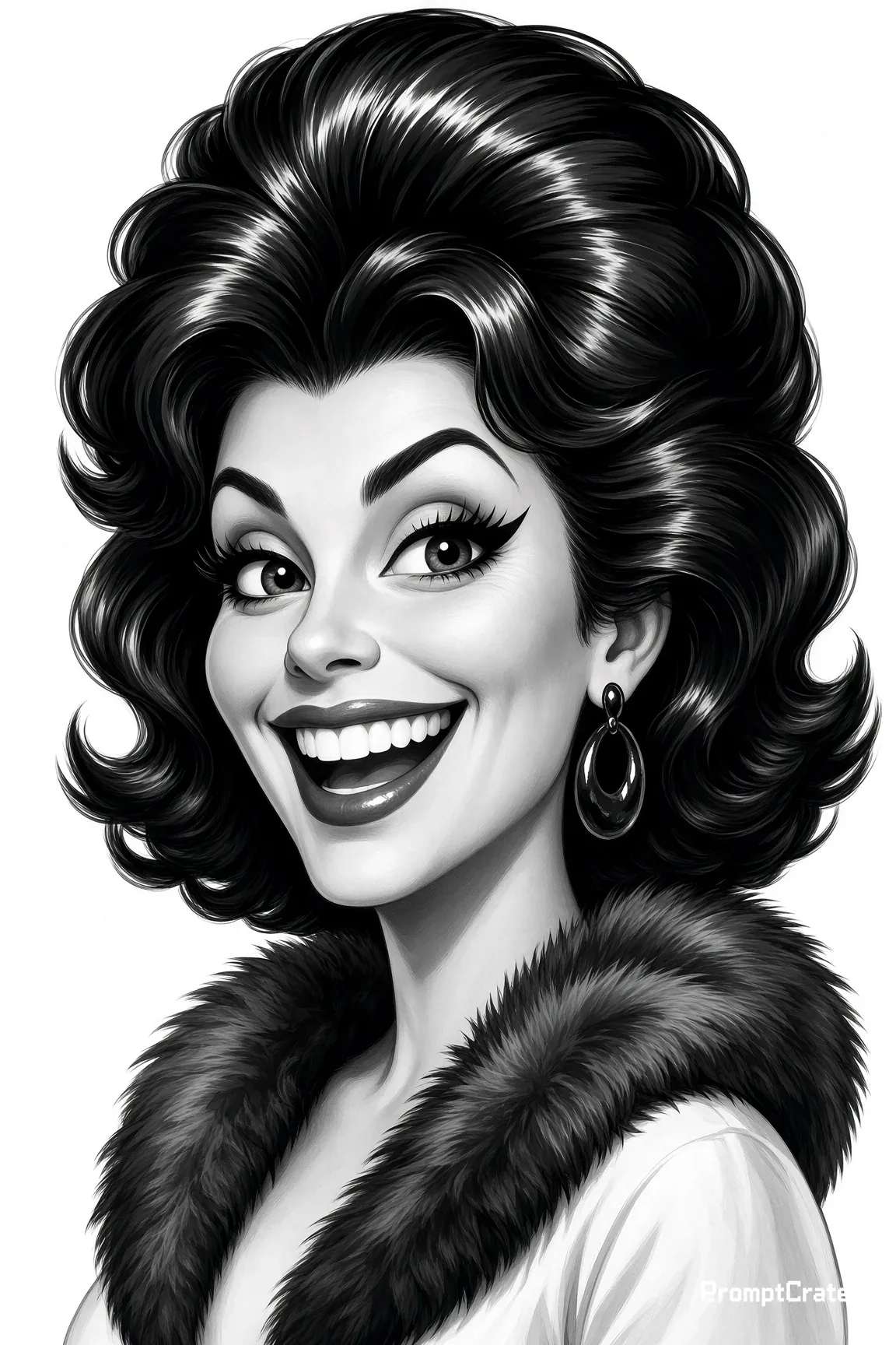 Vela Greyscale Bouffant