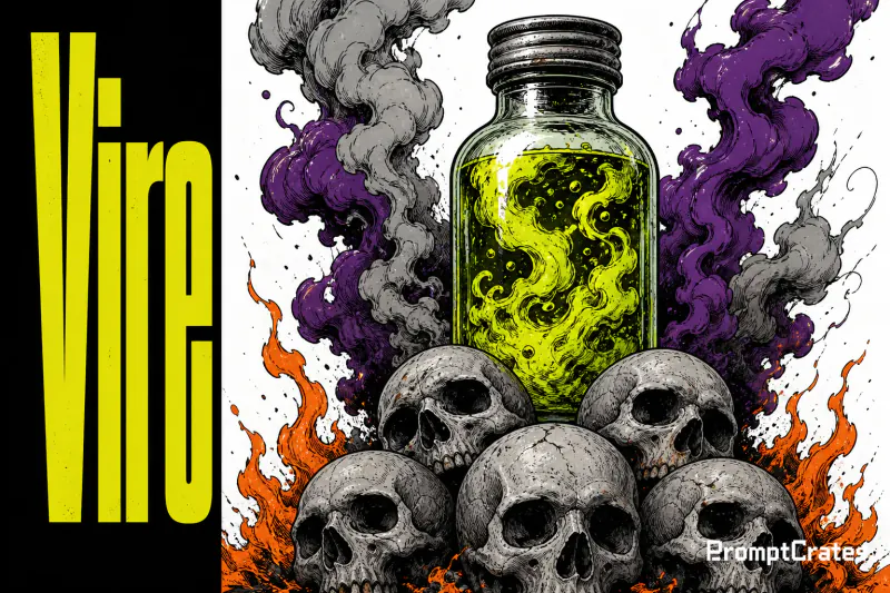 Vire Toxic Skull Poster
