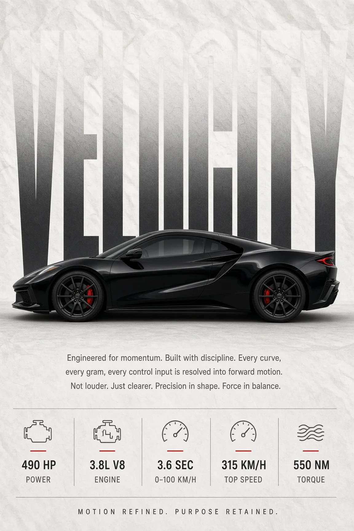 Charcoal Mid-Engine Spec Sheet
