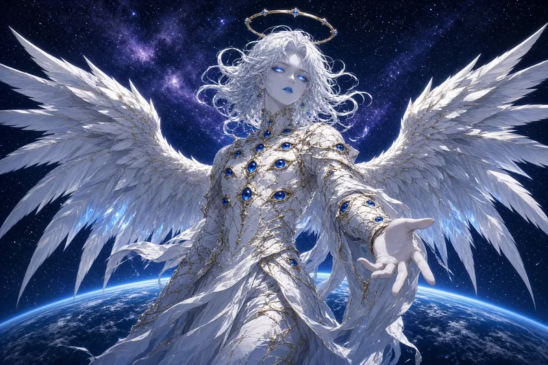 Blue Eyes Across The White Seraph