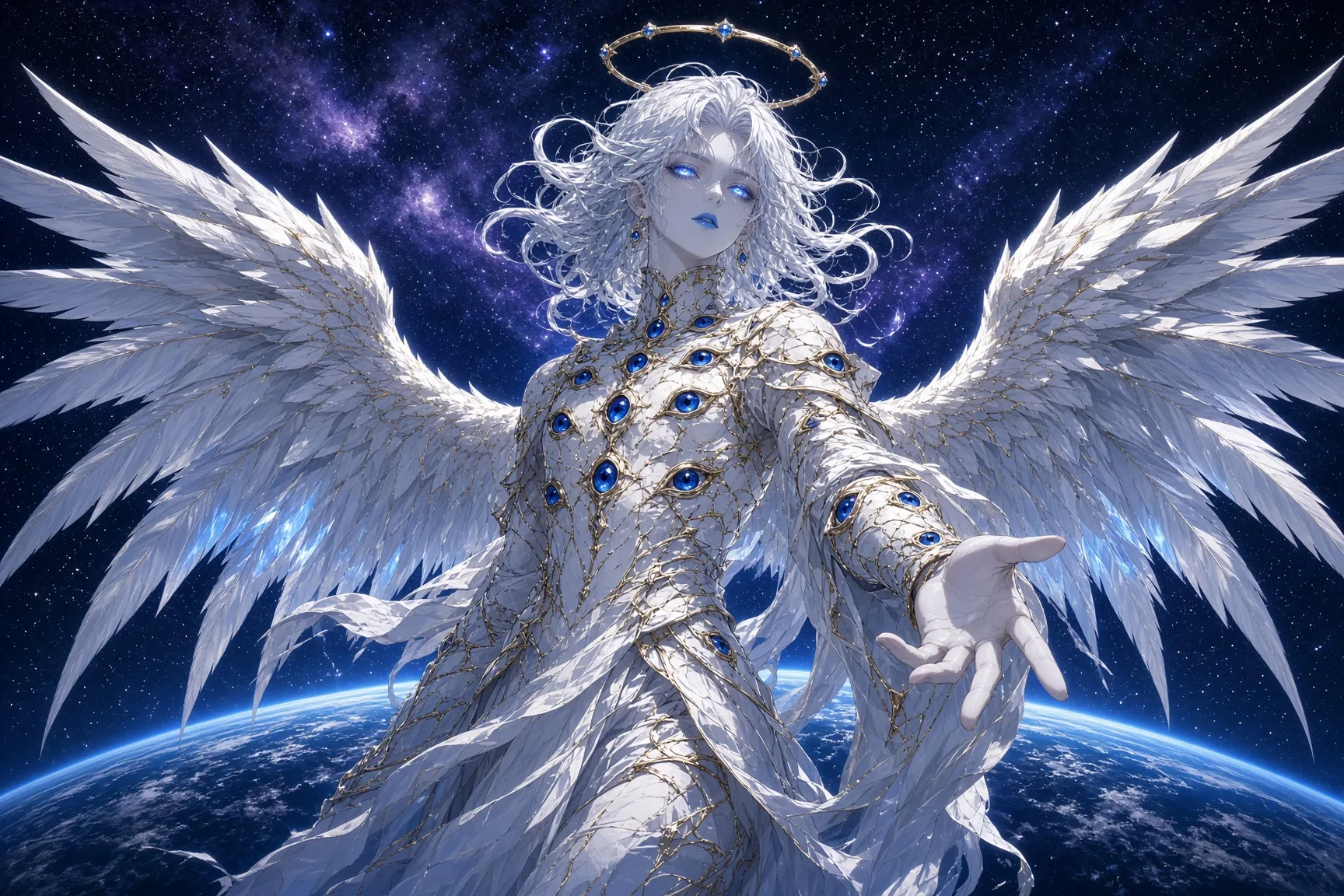 Blue Eyes Across The White Seraph