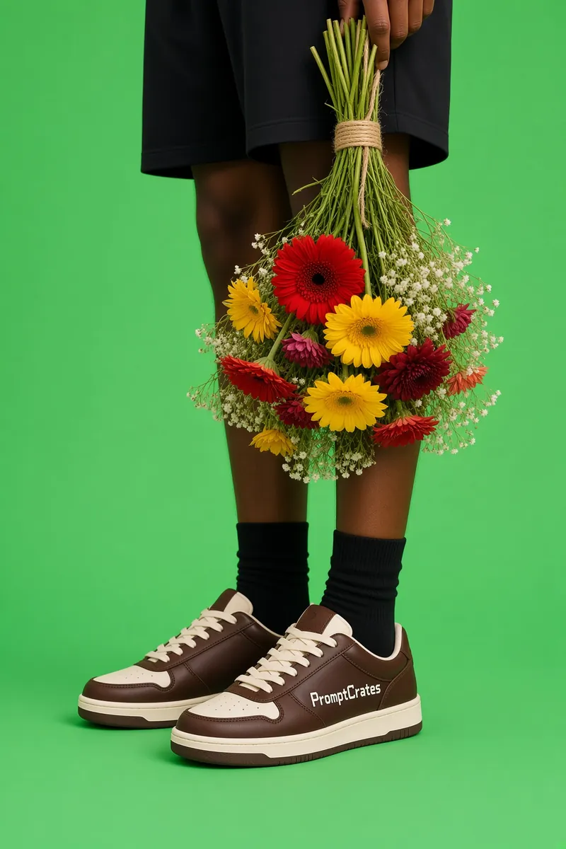 Sneaker Bouquet Drop Brown Court Lows