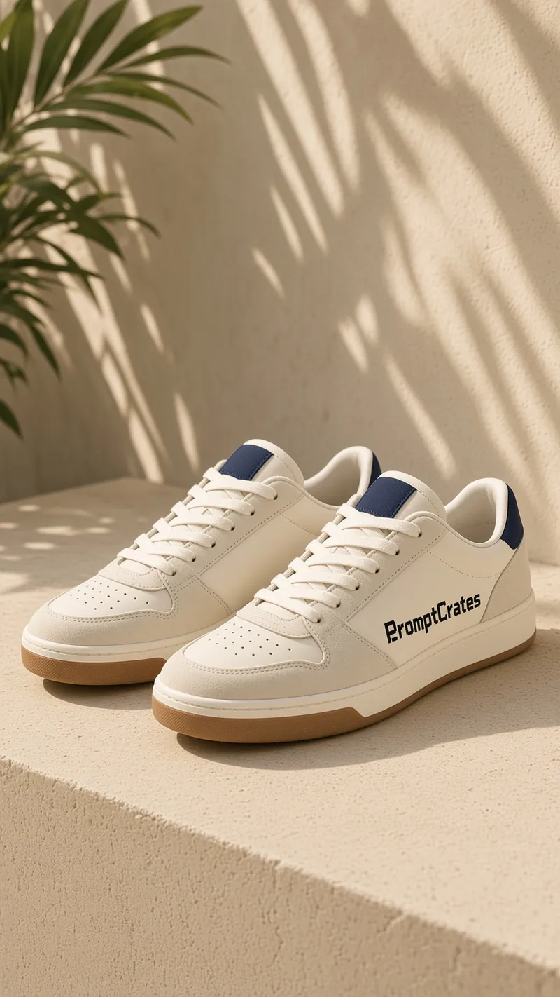 Cream Gum Sole Skate Pair On Stone