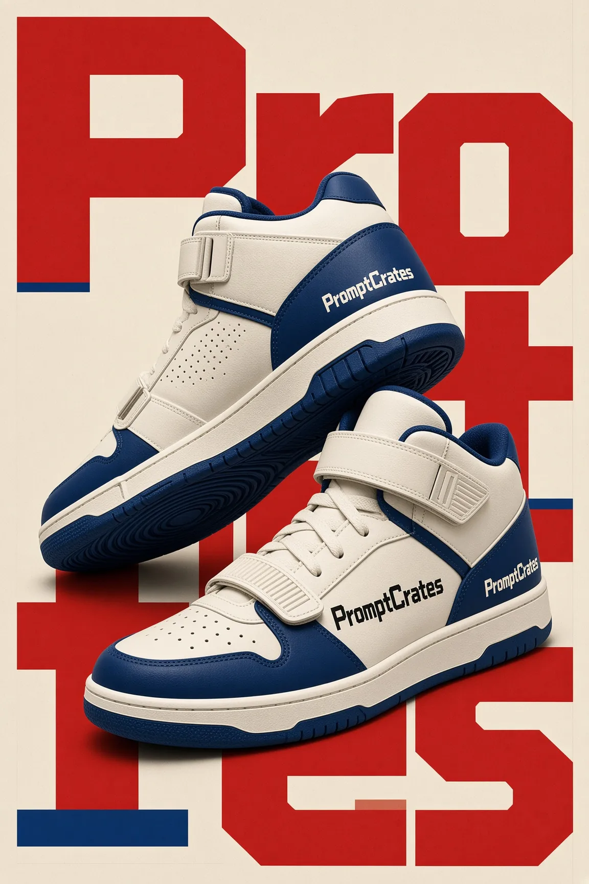 Cream High-Top Poster Stack