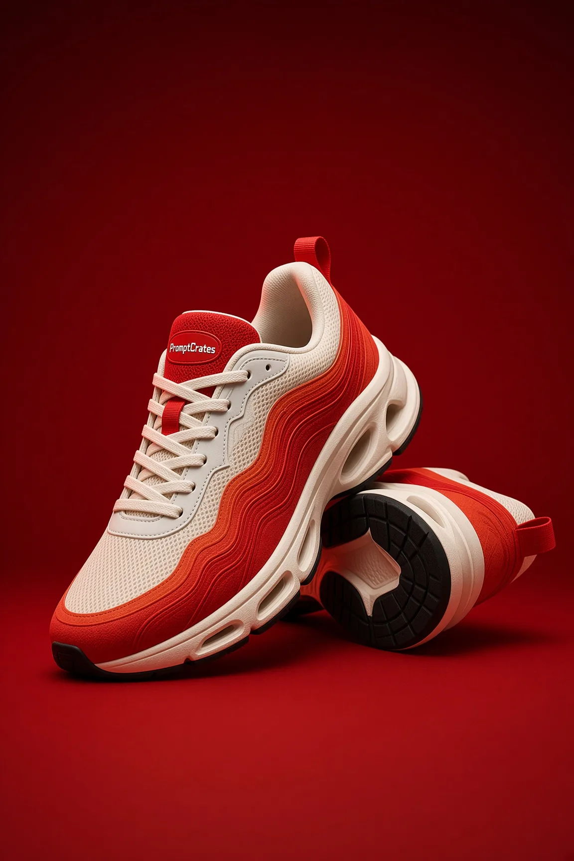 Crimson Cream Stacked Wave Runner