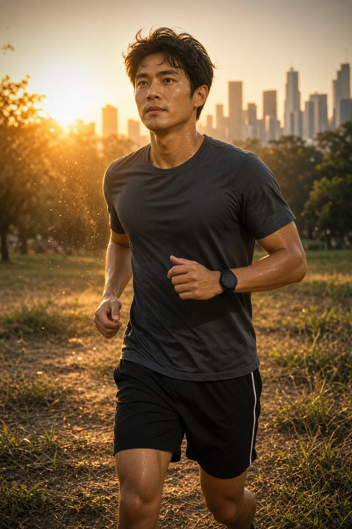 Dust Runner Chases The City Sunset